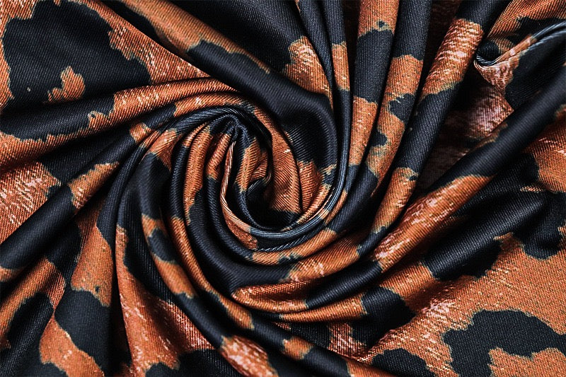 JP006285 Leopard Print2 Piece Set Woman Summer Trend O-Neck Sleeveless Tank Top+Skinny Long Pants Street Fashion